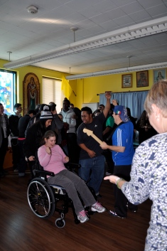 Grade 10 students from St. Jean de Brebeuf Catholic High School dance with special needs clients at St. Jude’s Academy of the Arts.